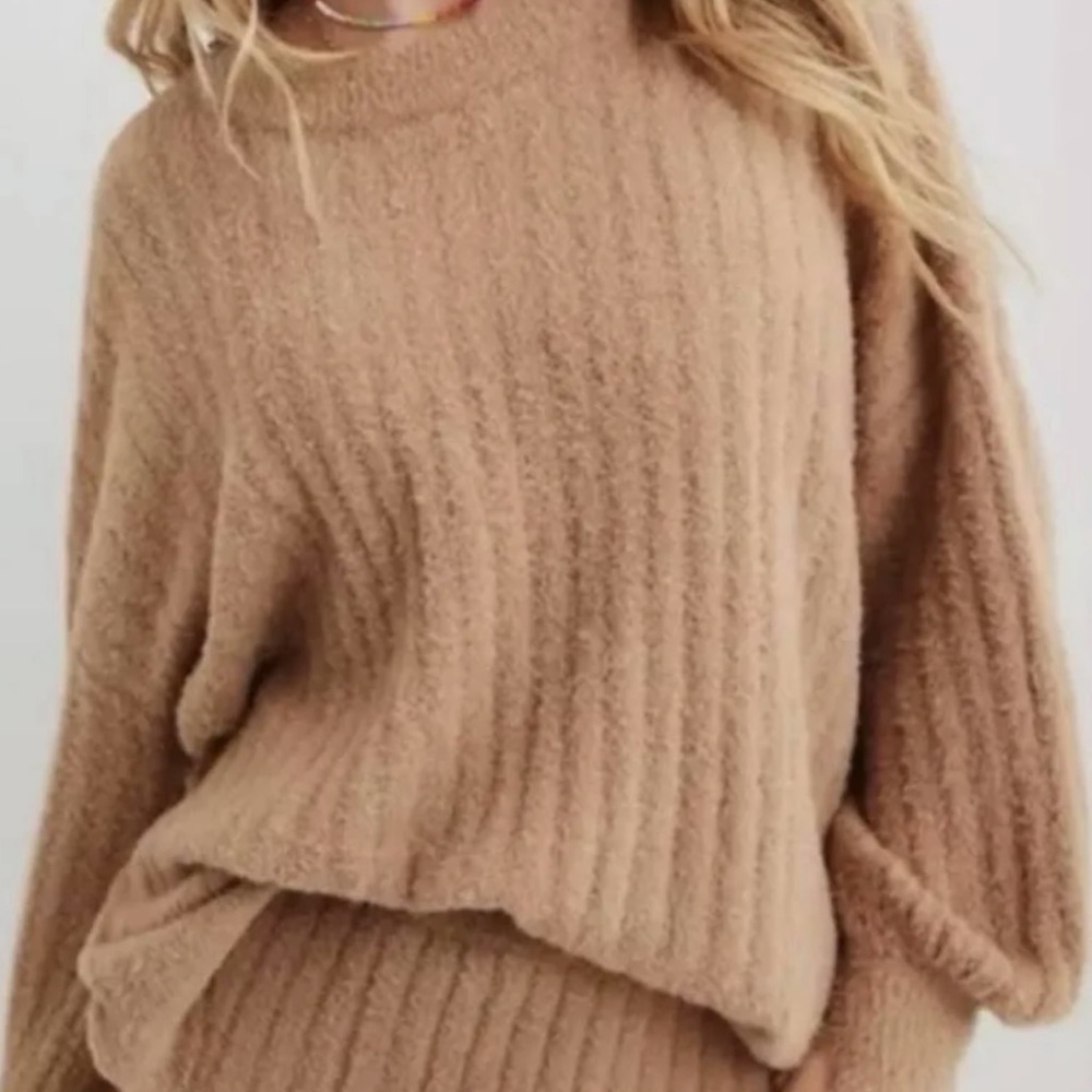 Aerie Buttercream Ribbed Sweater